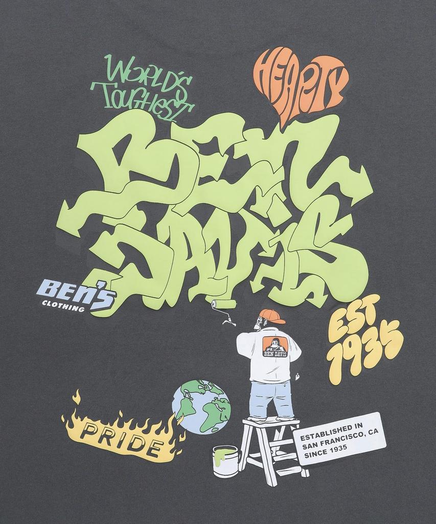 WEGO BENDAVIS Frump Logo Short Short Sleeve Ben Davis Oversized Size Sumikuro Men's Custom-Made T-Shirt, Sleeve, Unisex, Top, Spring/Summer Clothing,