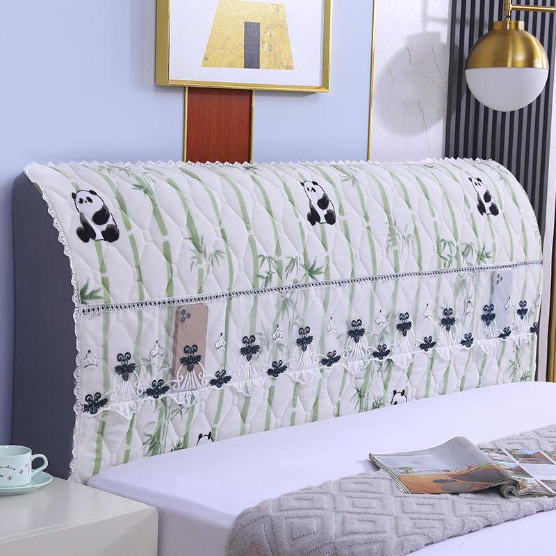 Protetor de Cabeceira de Madeira Maciça Acolchoado Anticolisão em Camurça