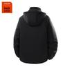 Men's Hooded Cotton Jacket - Windproof, Thickened, Three Stripes, Plus Velvet, Large Size Outerwear for 2025 Autumn/Winter.