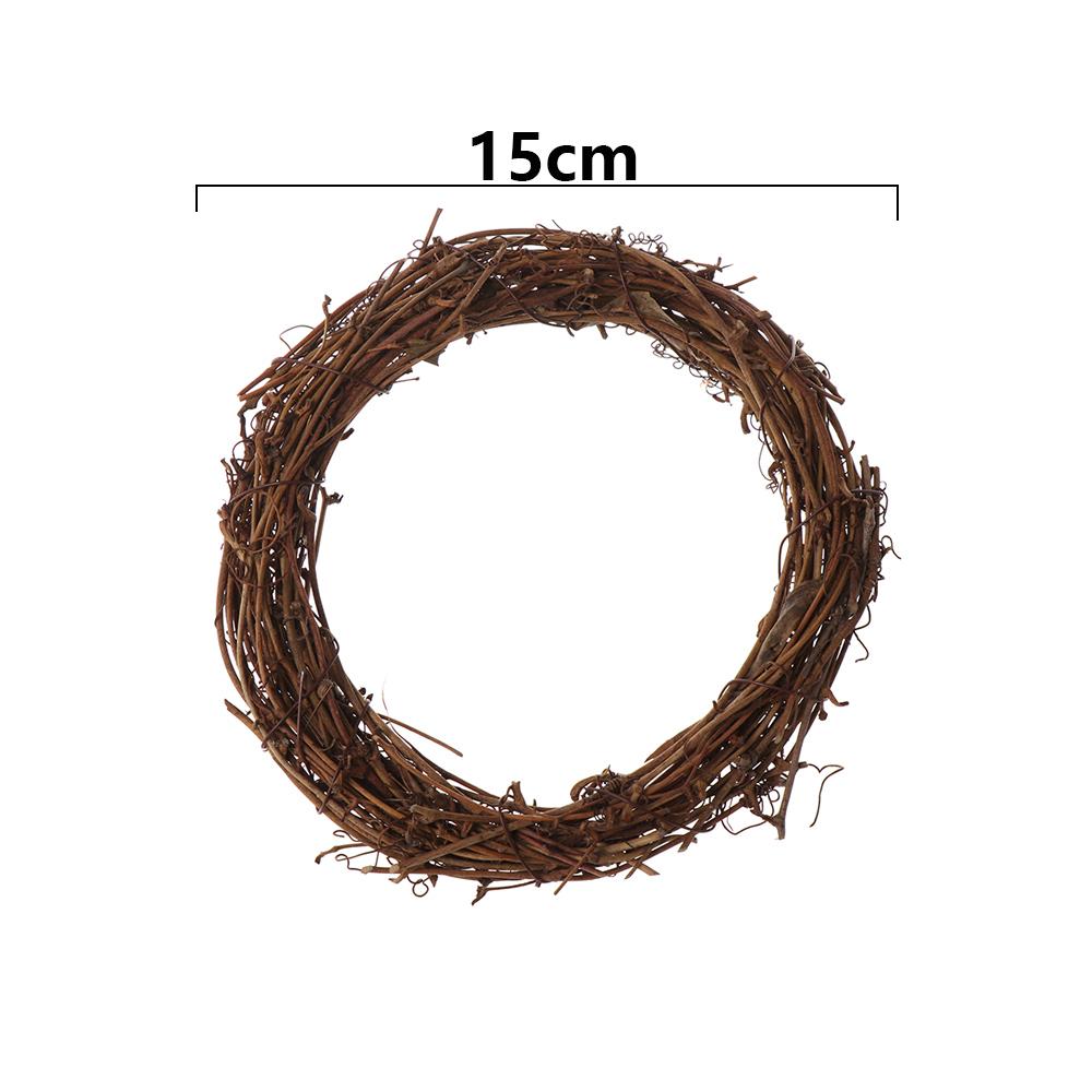 8-30CM Hot Christmas Artificial Wreath Wicker Vine Ring Round/Heart Shape Festival DIY Craft Rattan Garland Xmas Party Decor