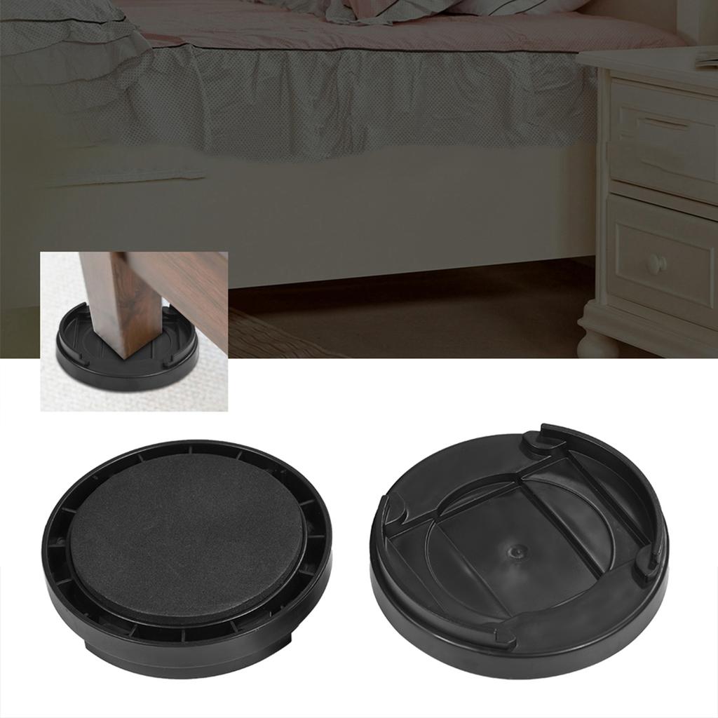 8pcs set Plastic MultiSlot Furniture Leg Skid Resistance Pad NonSlip Bed Stopper Foot Mat for Table Desk Sofa Chairs (Transparent)