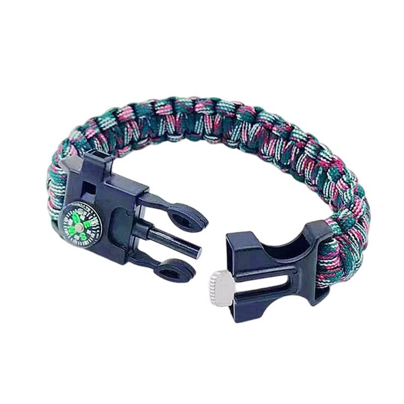 Multifunctional Outdoor Survival Paracord Bracelet: Detachable Seven-Core Lifeline