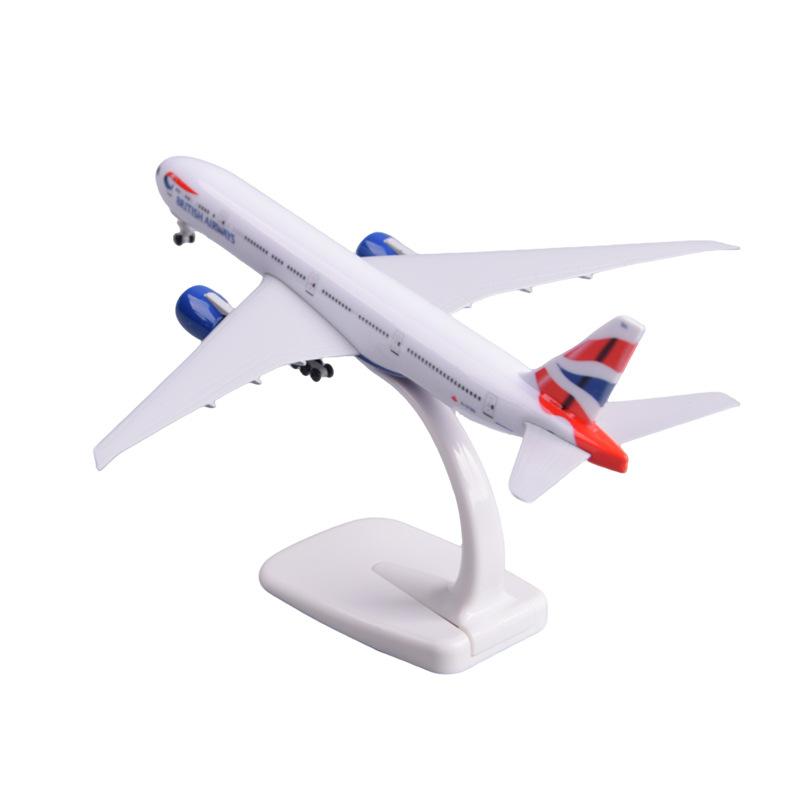 

20cm Model Airplane 777 British Airways Alloy Metal Aircraft W Wheels Landing Gears Toy Planes for Boys Souvenir Plane Toy