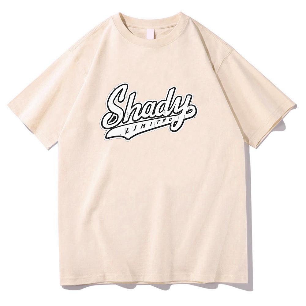 

Eminem Shady T-Shirt Rapper Music Gift for Fan T Shirts Men Women Round Neck Short Sleeve Streetwear High Quality Cotton Clothes XXL песочный