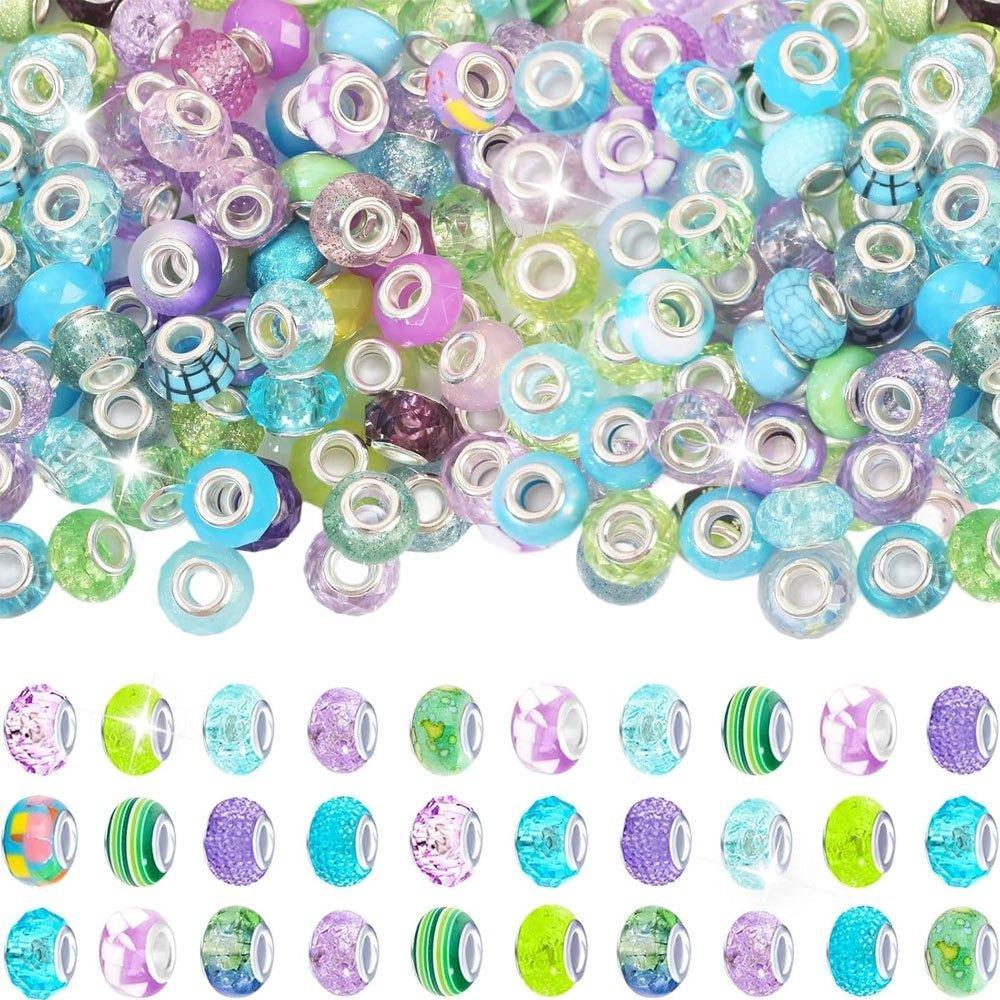 

5/10/20 шт. Разноцветные европейские и американские креативные бусины с большими отверстиями, декоративные, сделай сам, на День святого Валентина, на день рождения, подарок, аксессуары, ювелирные изделия, поделки 5pcs разноцветный