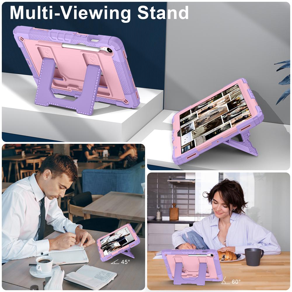 Shockproof Stand Tablet Cases for 10.9" Samsung Galaxy Tab S10 Lite/S9 FE/S10 FE 5G Case S10lite Cover Coque Silicone+PC Shell
