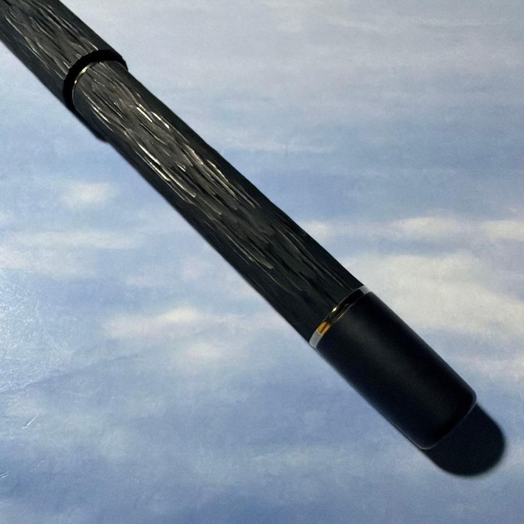 Used Sailor Fountain Pen Ebonite Carved Fountain Pen Yofuu (Night Wind) F with 2 Converters