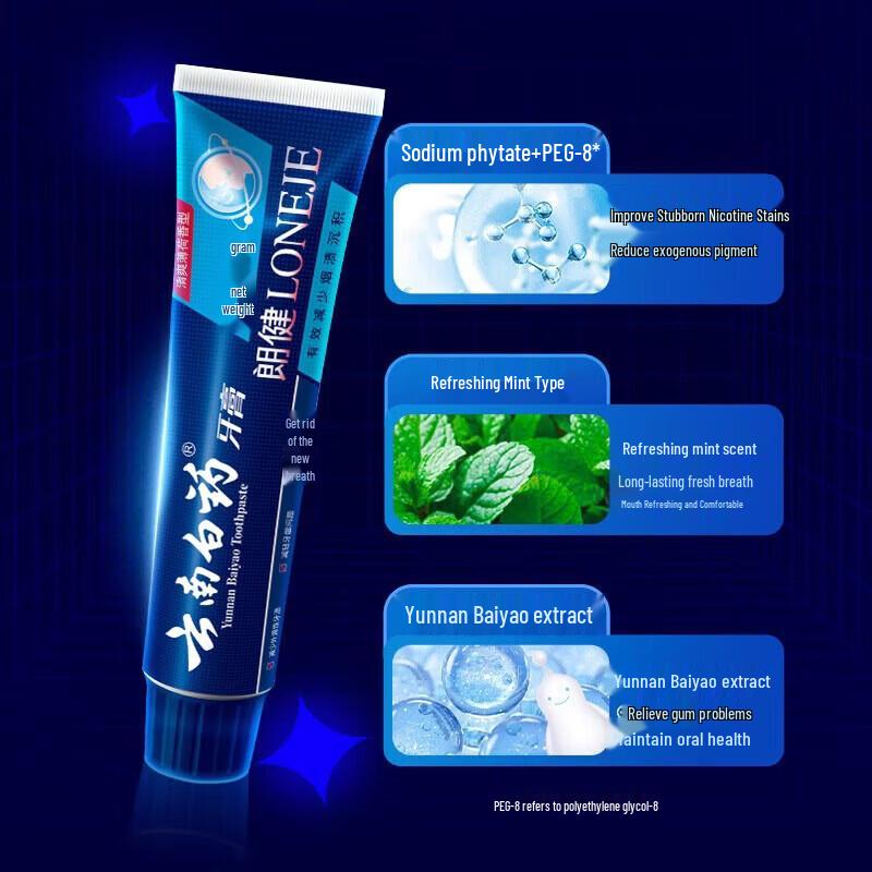 Yunnan Baiyao Langjian Refreshing Mint Toothpaste