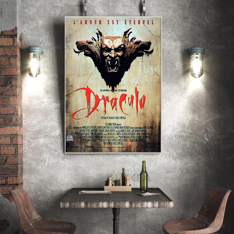 Klassischer Horror Vampirfilm Dracula 1992 Vintage Poster Leinwandmalerei Wandkunst Bilder Retro Heim Zimmer Club Dekor Geschenk