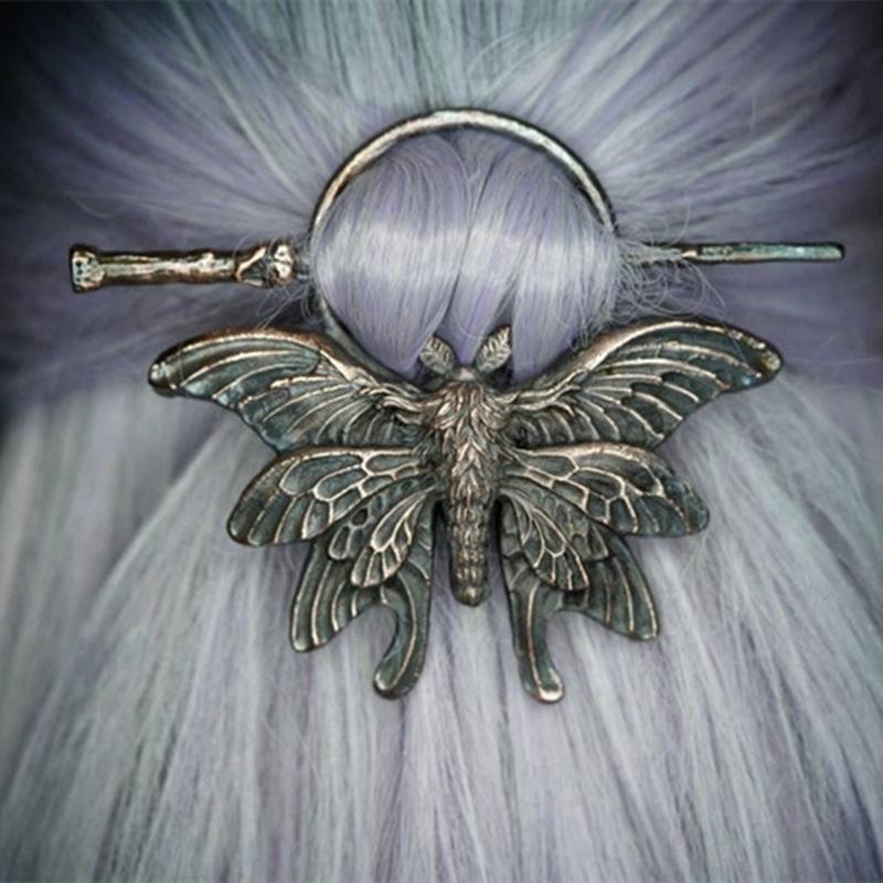 Vintage Metall Essstäbchen Nordischer Stil Kopfschmuck Gothic Punk Haarstäbe Mädchen Haaraccessoires für Frauen