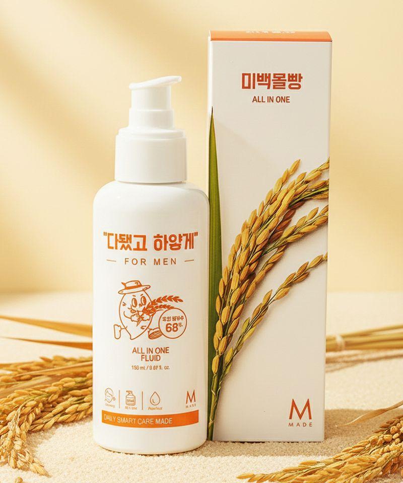 Done and White Rice Bran Water 68% All-in-One Lotion for Men 150ml
