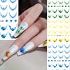 French 3D Simplified Line Nail Art Stickers Irregular Line Press On Nails Decals Manicure Decorations Diy