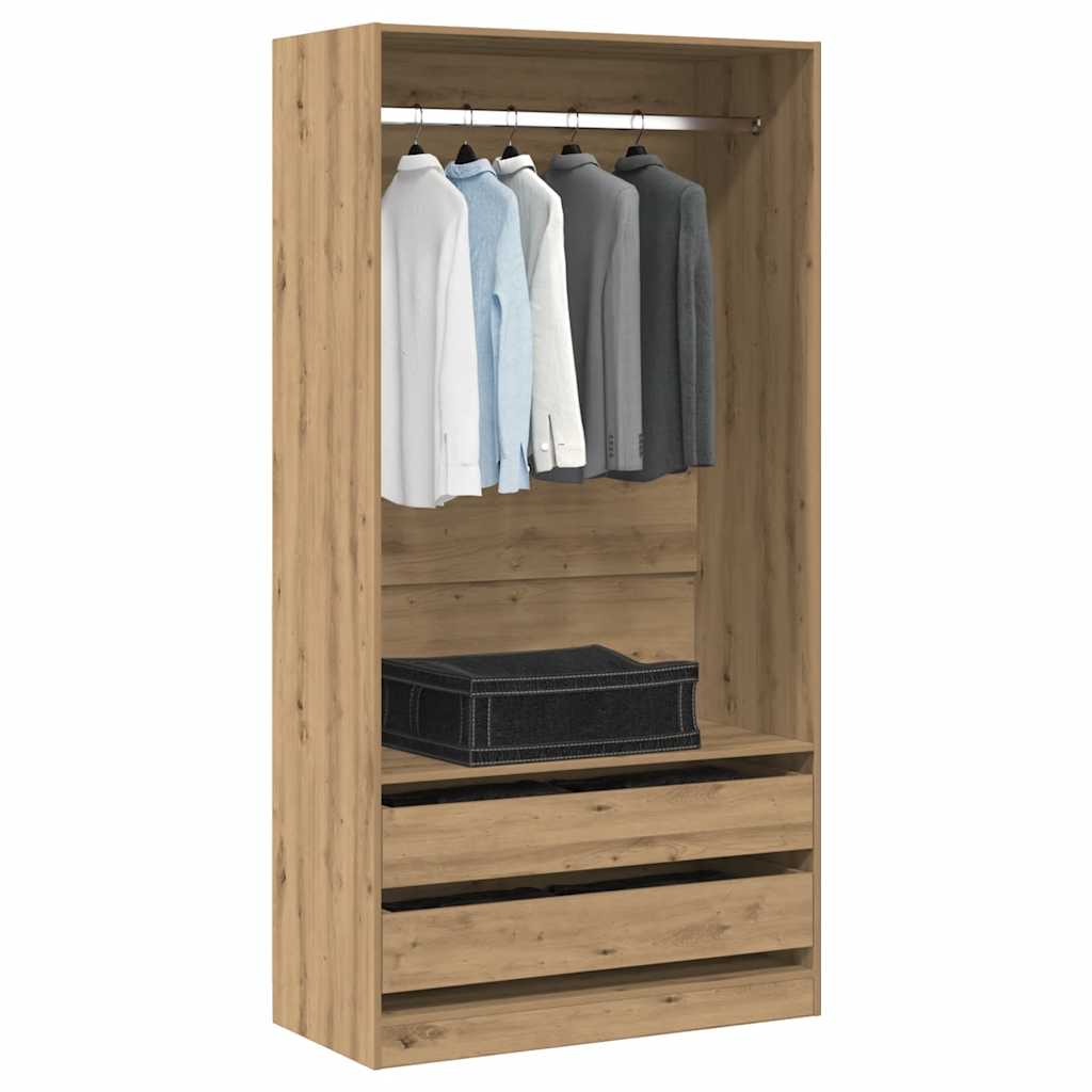 Vidaxl Wardrobe, Artisan Oak, 100X50X200 Cm, Wood-Based Material