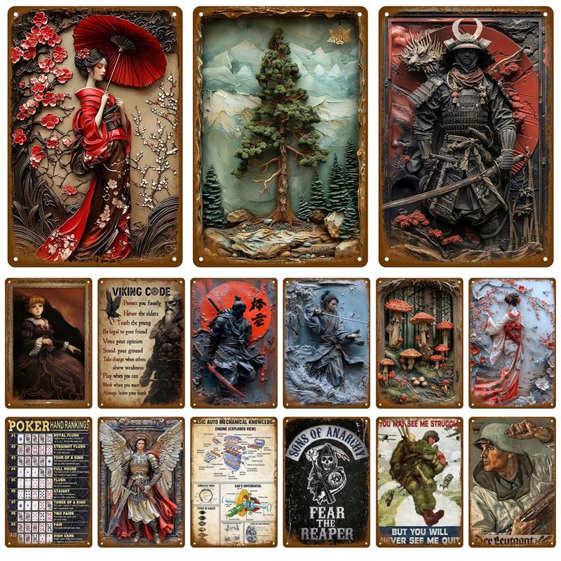 Metal Sign Room Vintage Metal Plate Home Decoration Luxury Wall Decor Items Art Mural Bar Retro Plates Tin Sign Poster Man Cave