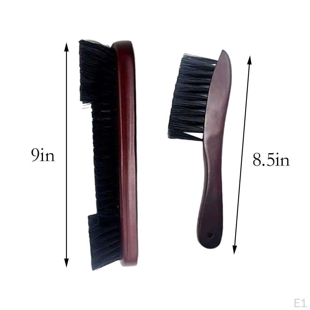 2 Pieces Billiard Brush Table Cleaning Kit Accessories Wooden Handle PVC Bristles Lightweight