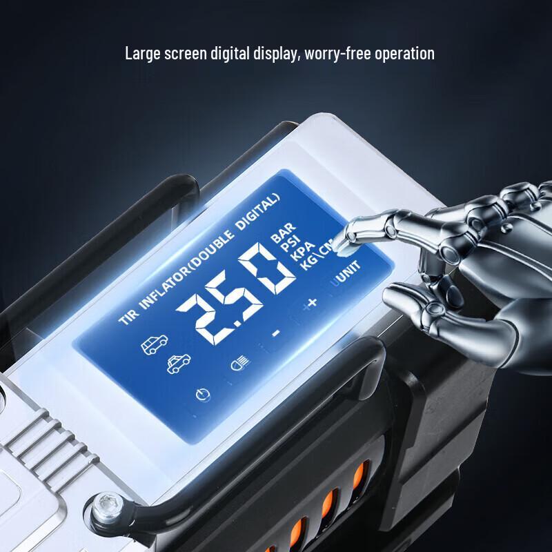 Deli 120W Portable High-Pressure Car Tire Inflator