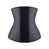 Cross9 Dames Glanzend Latex Korset Body Shaper met Botten Gesp en Buikcontrole