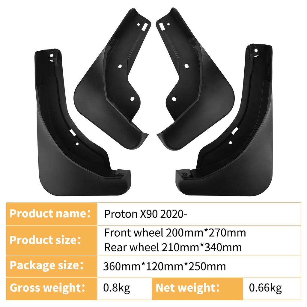 Proton X90 2020-2025 Tire Mud Flaps - Modified Car Accessories