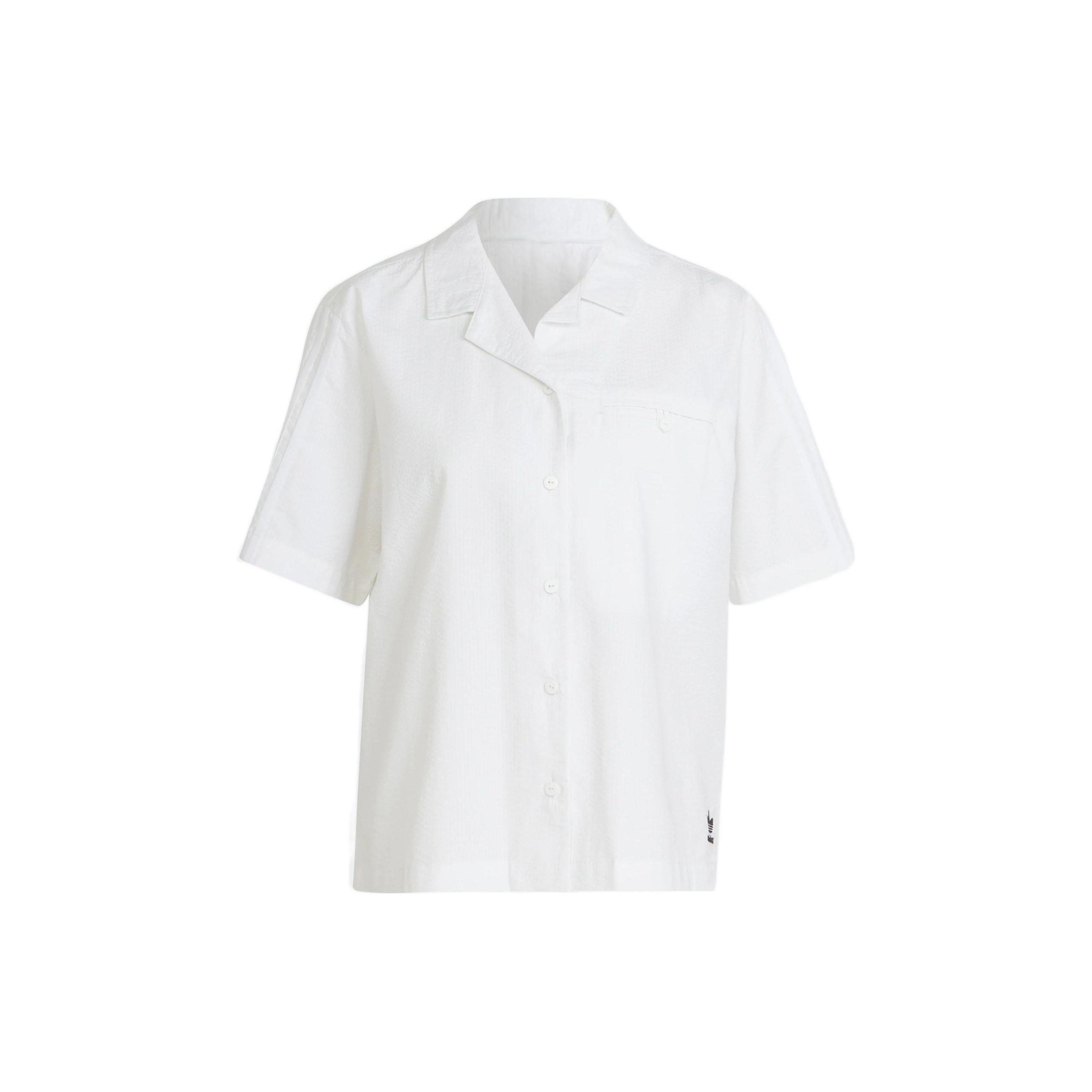 Adidas Originals SS22 Solid Striped Sports Home Short Sleeve Shirt Women shirts White HC2053 36