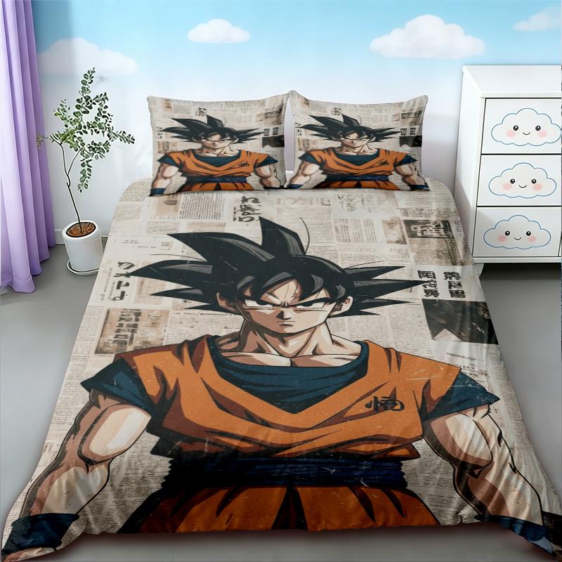 Kids Duvet Cover Dragon Ball Goku Bedding Set Soft And Comfortable For Bedroom Home Decor Queen King Size Gifts