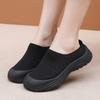 Fashion Summer New Women's Mesh Cloth Shoes Breathable Soft Sole Casual Half Slippers Cloth Shoes Women Wear-resistant Soft Sole Shoes