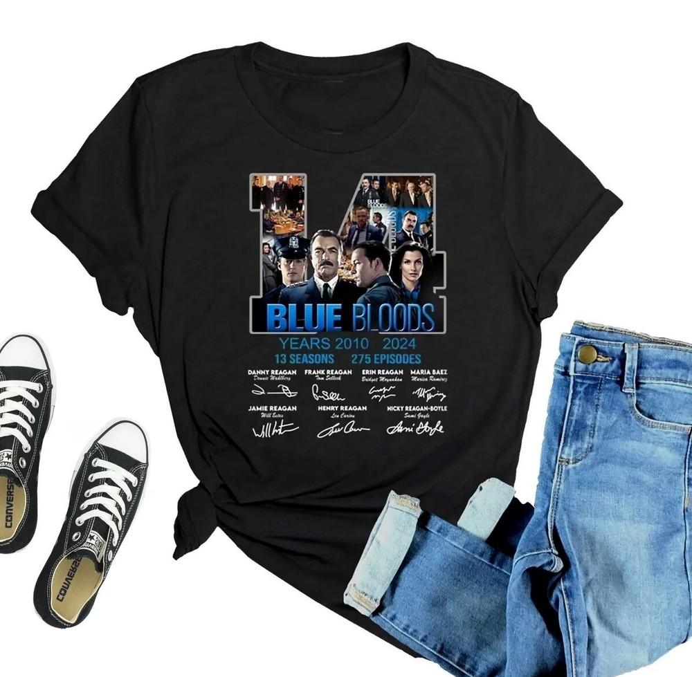 

Blue Bloods 14 Years 2010-2024 10 Season Signed The Memories Shirt Unisex T-Shirt XL