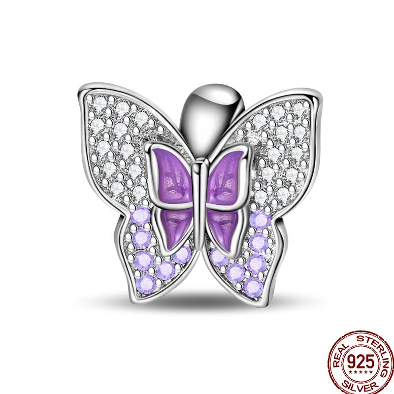 New Original Copper Pave Zirconia Pink Lotus Diy Beads Charms Fit Pan 3Mm Bracelets Madam Jewelry Gift