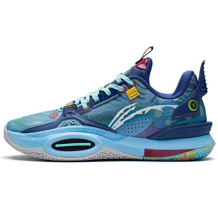 Li Ning All City 10 Trendy Cushioning Slip Resistant Abrasion Resistant Low top Basketball Shoes Men's Navy ABAS079-2