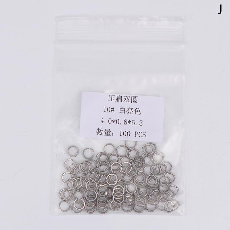 Split Rings Fishing 100Pcs Stainless Steel Lure Rings Saltwater Terminal Tackles Split Rings Fishing Connectors Snap Rings