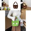 Adorable Plush Mini Shoulder Bag In White Yellow Green And Brown For Trendy Girls