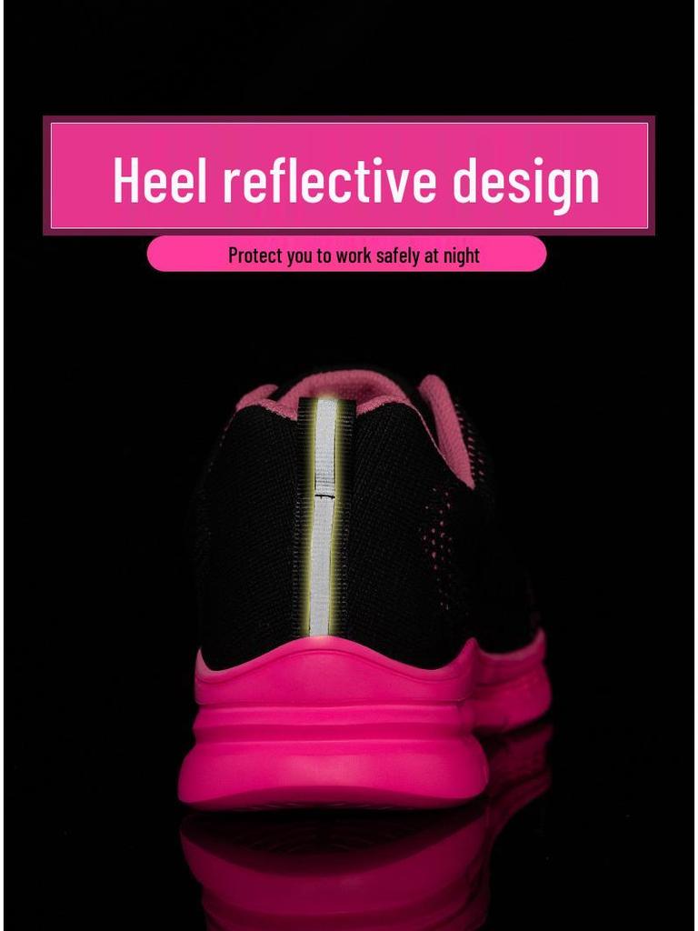 Women's Lightweight Steel Toe Safety Shoes with Kevlar Sole, Anti-Smash, Anti-Puncture, Wear-Resistant, Fashionable Small Sizes.