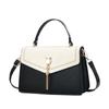Stylish and simple small square bag 2026 new large-capacity contrasting color small bag sweet girl shoulder oblique cross hand bag