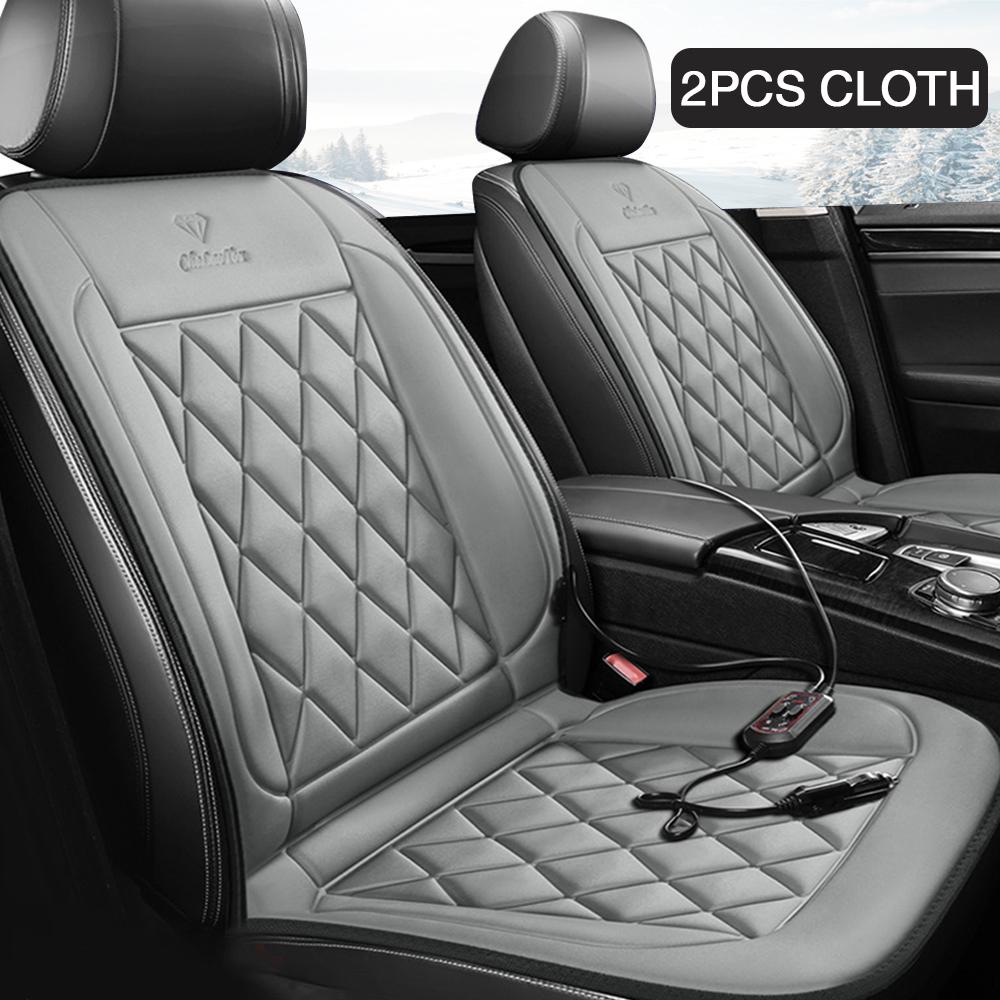 1/2pcs Winter Heated Car Seat Cover 12V Heating Warmer Car Seat Cushion Auto Universal Car Seat Protector Cover Car Accessories