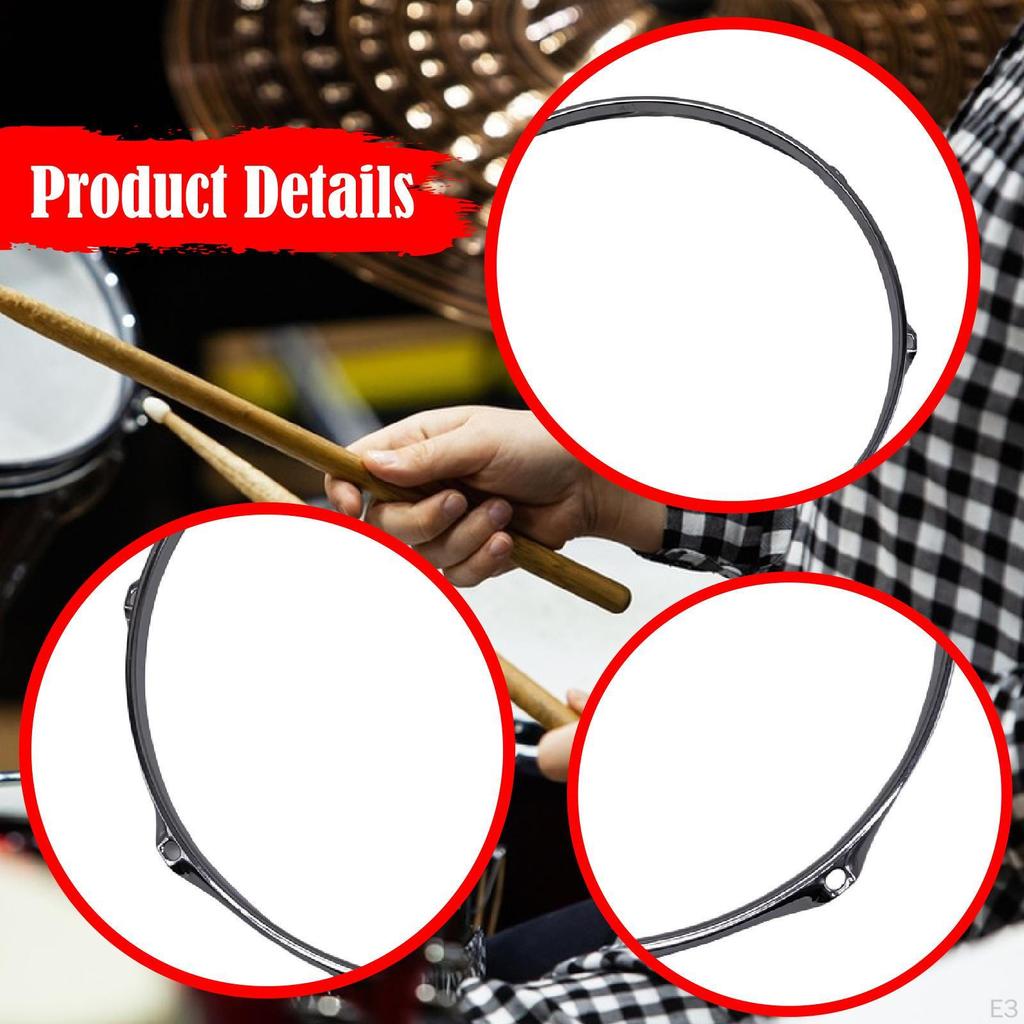 Drum Batter Hoop Decorative Rim Percussion Instrument Part for Practicing