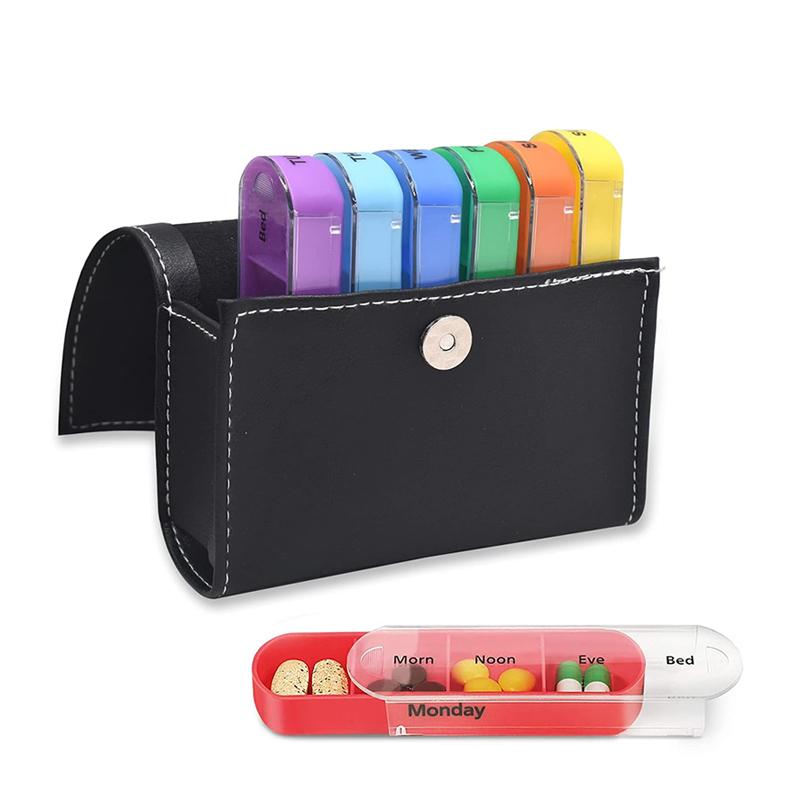 1Pcs Travel Weekly Pills Organizer 7 Day Pill Case Medicine Box 7 Compartments Portable Pill Container