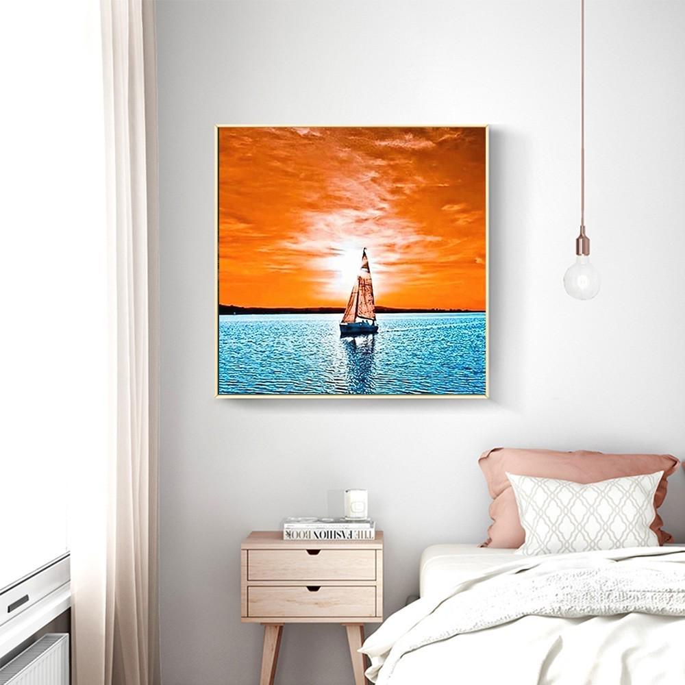 5D Diamond Painting Full Round Scenic Sea Rhinestone Picture Embroidery Diamond Mosaic Cross Stitch