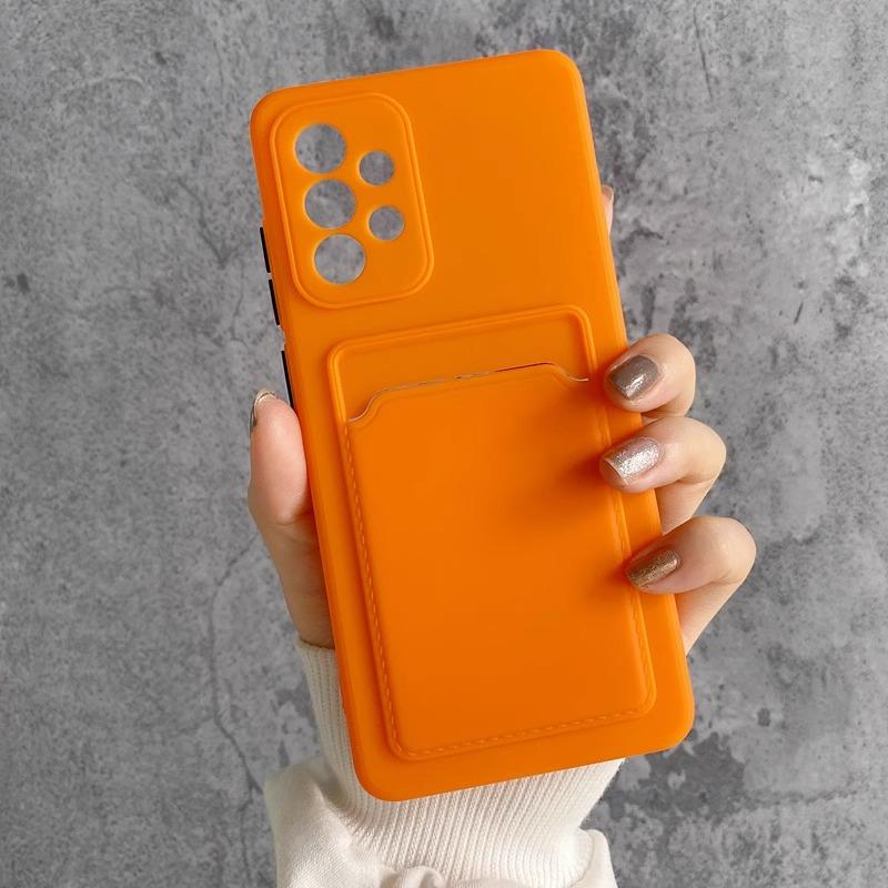 Carteira de silicone de luxo porta-cartões capa de telefone para Samsung Galaxy S24 S23 S22 S21 S20 Ultra Plus furo fino à prova de choque capa macia