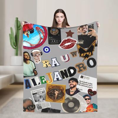 Rauw Alejandro Singer Rapper Merch Blanket Super Soft Warm  Throw Blankets for Bed 50x60 Inches Multiple Sizes Bedspread