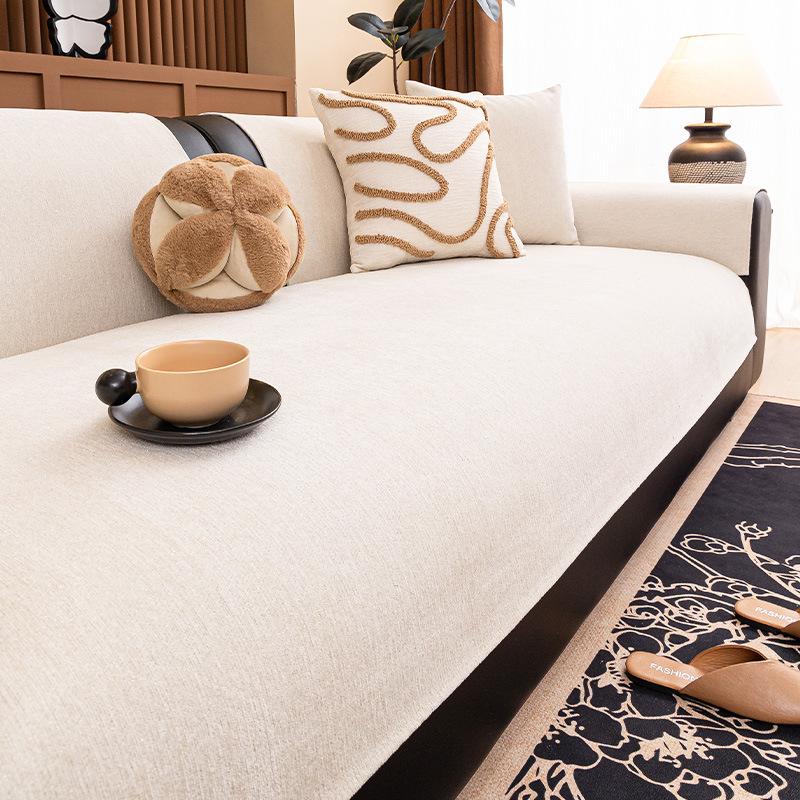 2025 New Light Luxury Premium Chenier Sofa Cushion Fixed Non-slip Anti-cat Scratch Straight Row Sofa Cushion