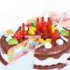 Simulation DIY Birthday Cake Pretend Play Children Educational Toy for Boys GirlsChocolate