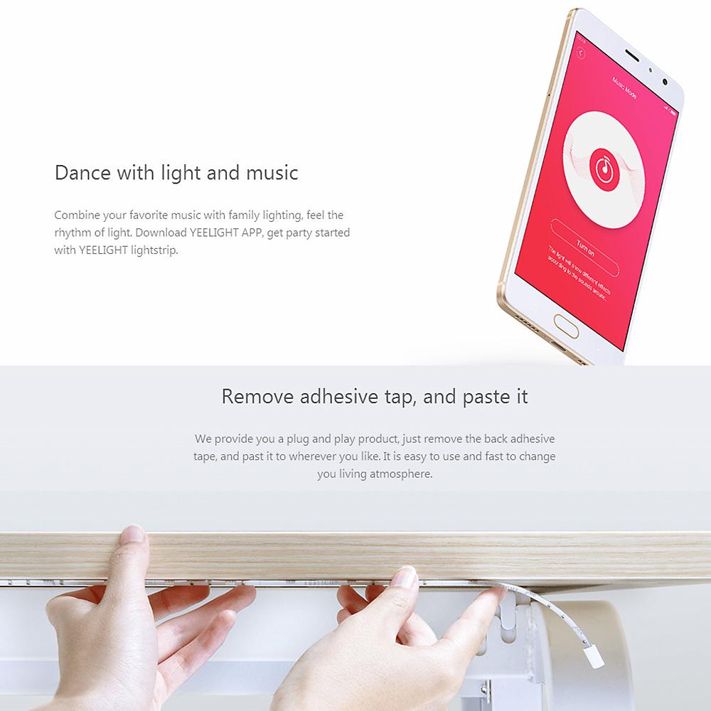 Yeelight Smart Color LED Chameleon Light Strip Pro RGB Ambient Light Strip Flexible Cabinet Light