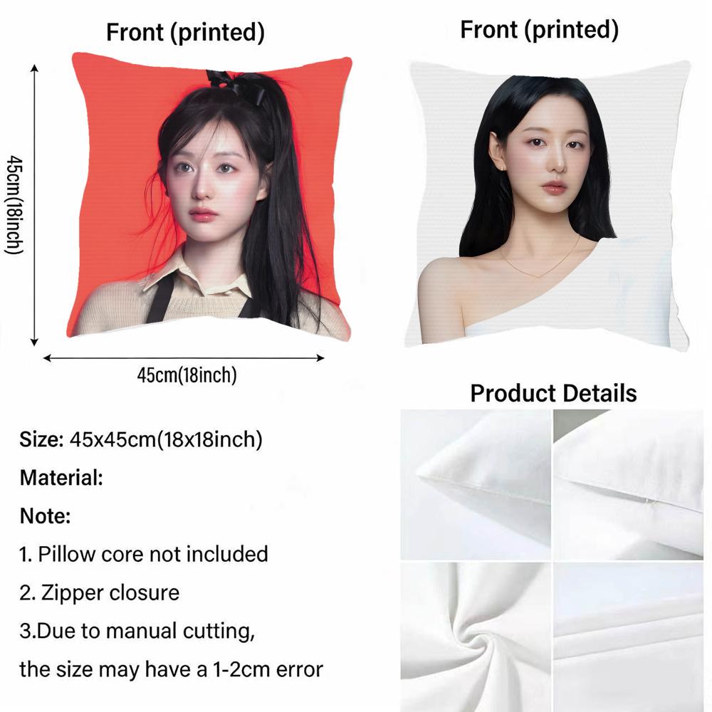 K-Kim Ji-Won Cushion Cover Fabric Soft Furnishing,Pillowcase, Cushion Cover, Sofa Pillow, Home Decoration