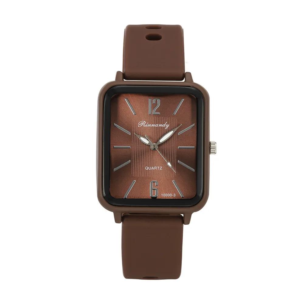Fashion Silicone Women Watches Luxury Qualities Rectangle Quartz Wristwatches with Bracelet Simple Black White Female Wristwatch