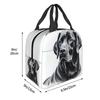 Black Labrador Retriever Insulated Lunch Bag for Women Children Portable Food Boxes Thermal Lunch Box Tote