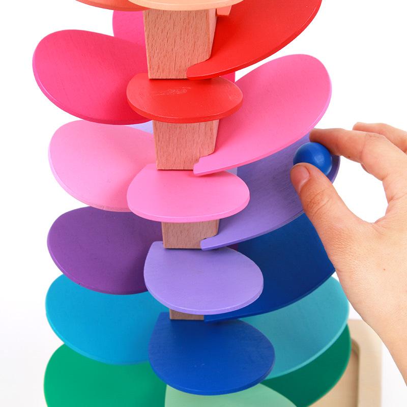 Rainbow Music Tree: Colorful Petal Leaves Rolling Ball Educational Toy for Kids' Birthday
