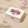 Exquisite High-End Floral Jewelry Box - Luxurious Ornament Storage for Birthday Gifts