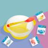 Infant Feeding Bowl Strong Suction Base with Temperature Sensing Spoon Safe for Baby Learning To Eat Independently