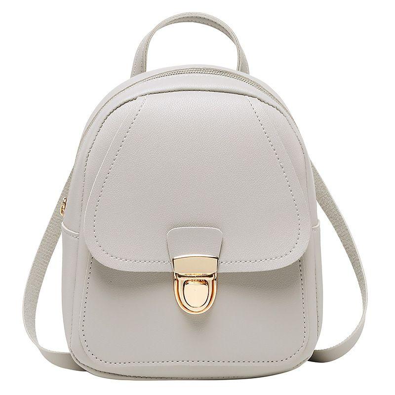 Mini Mochila Feminina Mochila de Couro PU Mochila Escolar Bolsa de Mão Bolsas de Ombro