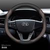 Leather Car Steering Wheel Cover for Hyundai Tucson Nx4 Santa Fe Mx5 Elantra N Palisade Creta Grand Kona 2024 2025 Accessories