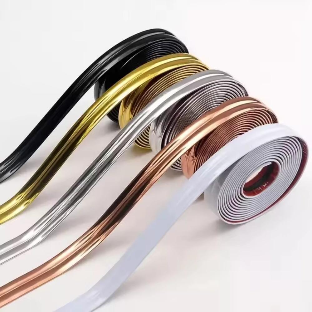 1pc 118.11inX0.79in Background Wall Decoration Tape Wall Corner Protector Molding Styling Trim Sticker Door Window Trim Strip